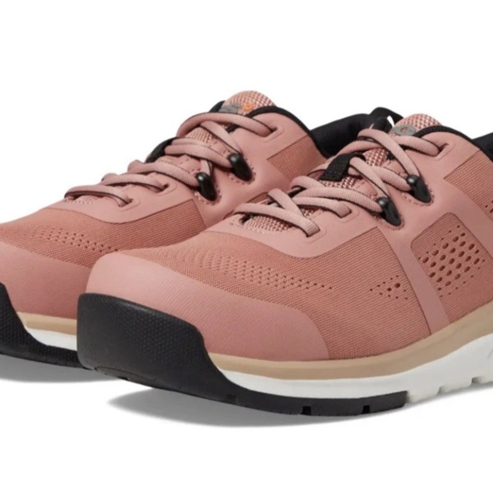BOGS Women Safety Work Shoes Sandstone Knit Low TR Composite Toe Coral Size 9 B